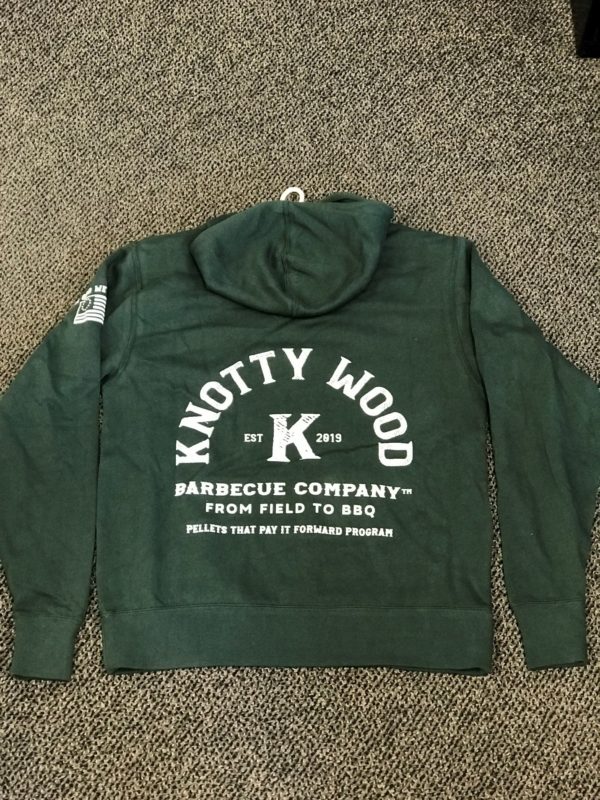 knotty wood green flag sweatshirts back