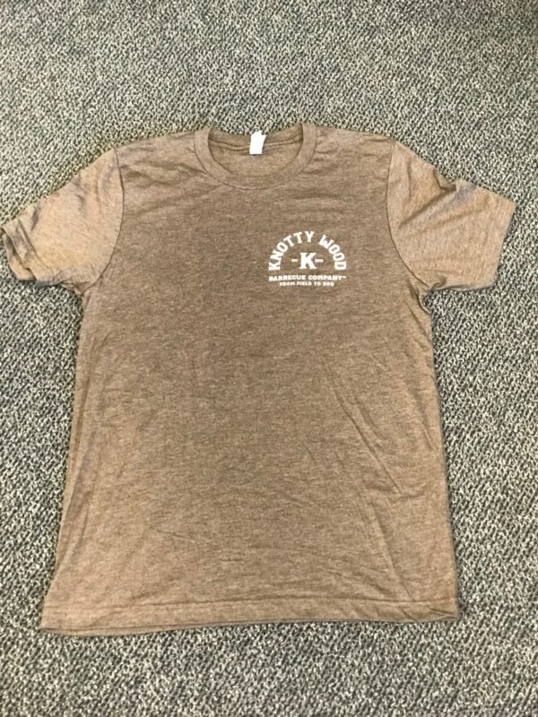 knotty wood brown tees front